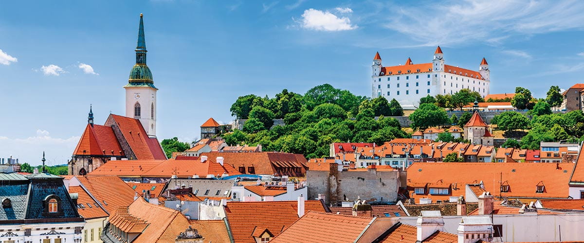 An overview of Bratislava, Slovakia